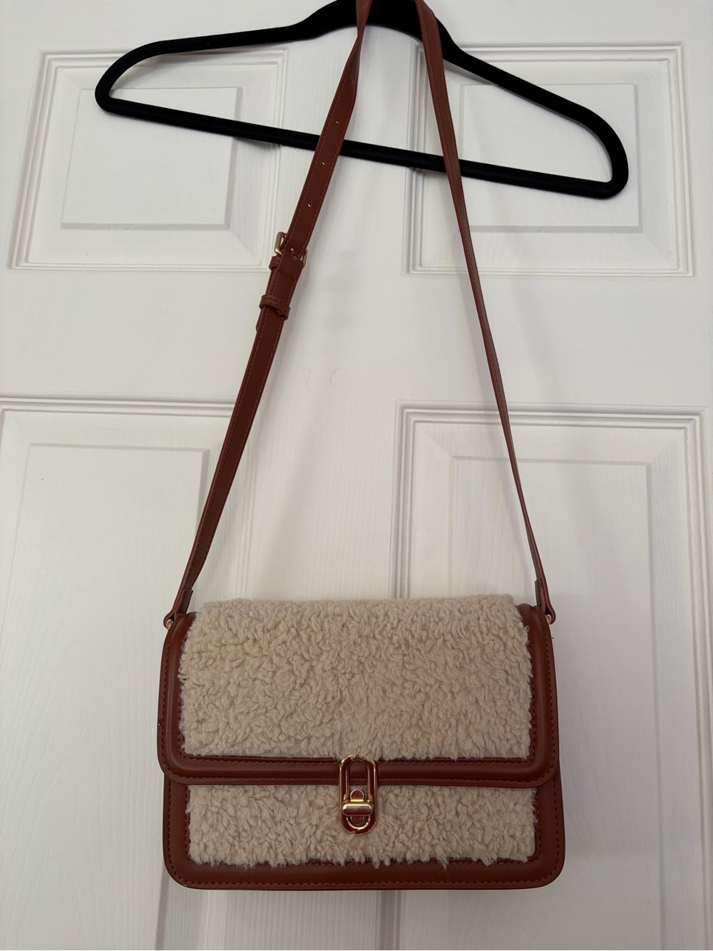 Anthropologie Jules Kae Mia Sherpa Crossbody Bag